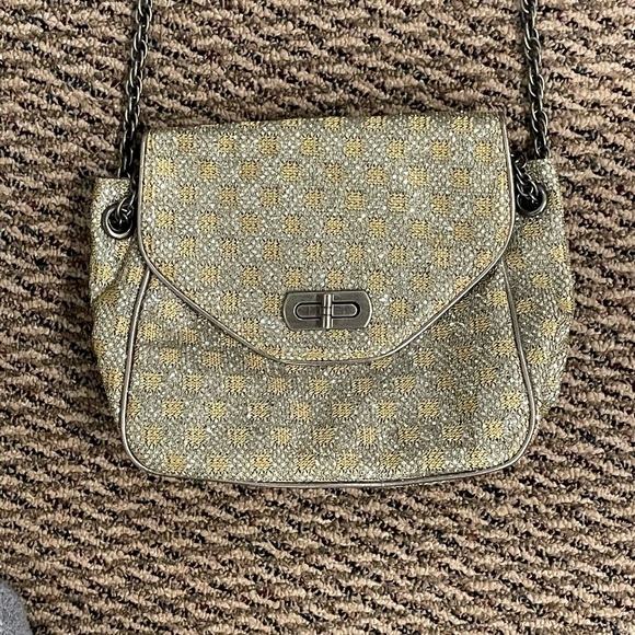 Shiny silver and gold shoulder bag - Picture 3 of 4